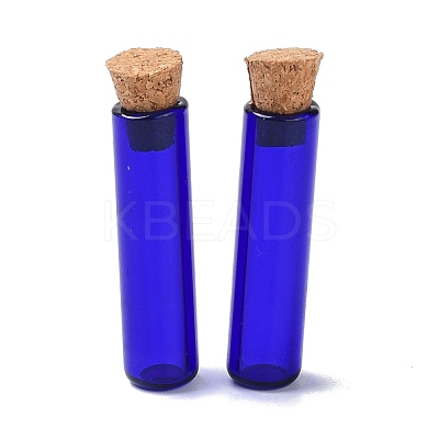 Tube Glass Cork Bottles Ornament AJEW-O032-04B-1