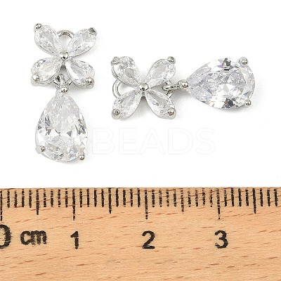 Brass Micro Pave Cubic Zirconia Pendants KK-C107-20A-P-1