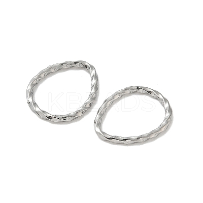 304 Stainless Steel Twisted Teardrop Linking Rings STAS-L300-007P-1