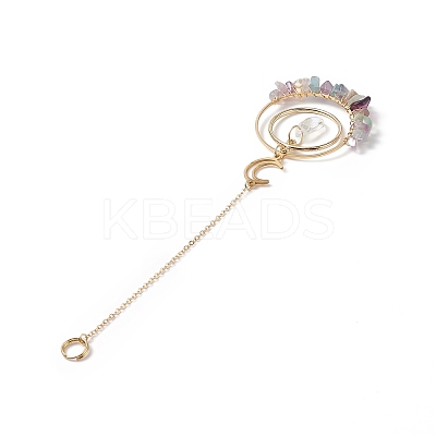 Glass Teardrop Window Hanging Suncatchers HJEW-JM00899-1