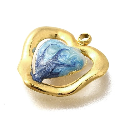 Brass Enamel Pendants STAS-Q347-15G-02-1-1