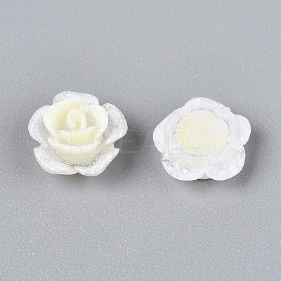 Luminous Flower Resin Cabochons CRES-T025-10E-1