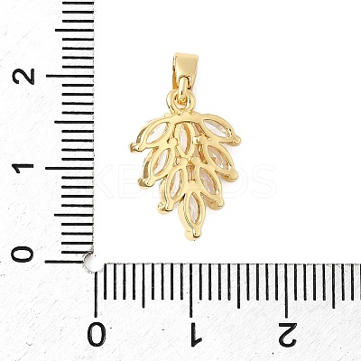 Brass Micro Pave Cubic Zirconia Pendants KK-G542-06G-02-1