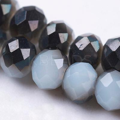 Electroplate Glass Faceted Rondelle Beads Strands EGLA-D020-3x2mm-M3-1