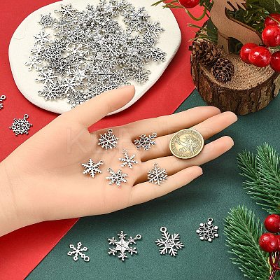 96Pcs 16 Styles Tibetan Style Alloy Pendants FIND-YW0008-69-1