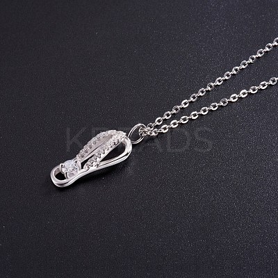 Sweet Girls Rhodium Plated 925 Sterling Silver Pendant Necklaces JN330A-1