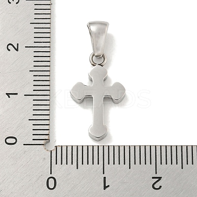304 Stainless Steel Cubic Zirconia Pendants STAS-C102-04G-P-1