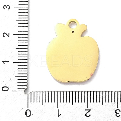 304 Stainless Steel Fruit Enamel Pendants LS-STAS-G362-04G-13-1