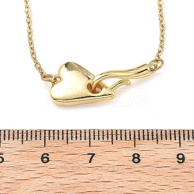 Heart 304 Stainless Steel Pendant Necklaces for Women NJEW-D288-01G-1