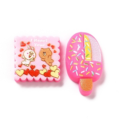 Opaque Resin Decoden Cabochons CRES-M012-02-1