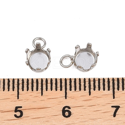 304 Stainless Steel Pendant Rhinestone Claw Charms Settings STAS-B121-01A-P-1