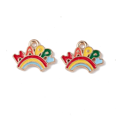 Alloy Enamel Pendants ENAM-M056-04KCG-1
