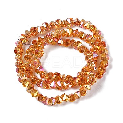Transparent Electroplate Glass Beads Strands EGLA-L043-FR01-1