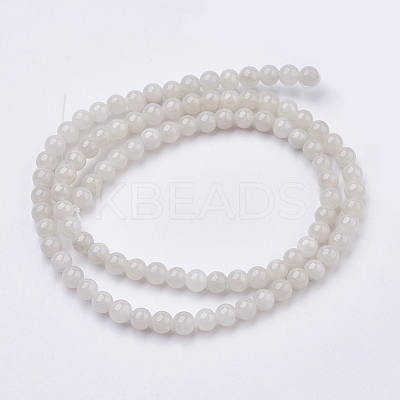 Natural Yellow Jade Beads Strands G-G598-4mm-YXS-03-1