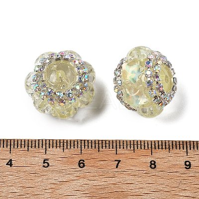 Acrylic Rhinestone Rondelle Beads OACR-S048-02C-1