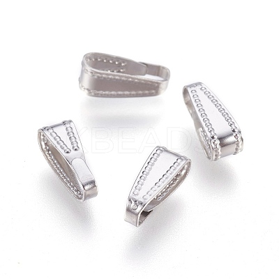 Tarnish Resistant 304 Stainless Steel Snap On Bails STAS-I097-090P-1