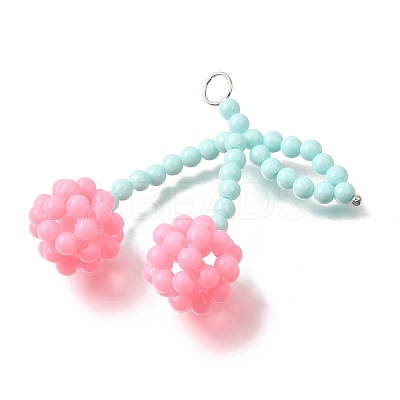 Plastic Beaded Big Pendants PL-CBAF21A-01-1