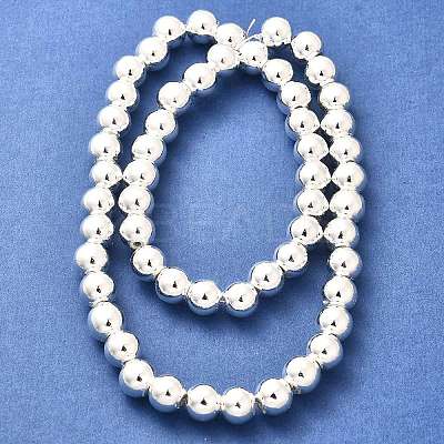Electroplated Synthetic Magnetic Hematite Beads Strands G-L613-F01-02D-1