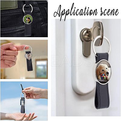 4Pcs 4 Style Sublimation Keychain Blanks KEYC-WR0001-08-1