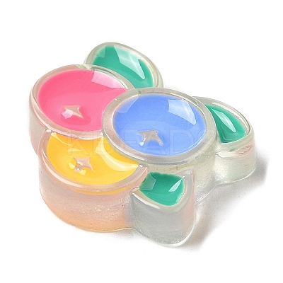 Translucent Resin Cabochons RESI-H147-01F-1