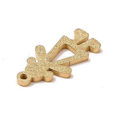 304 Stainless Steel Textured Pendants Ion Plating(IP) STAS-J040-06B-G-1