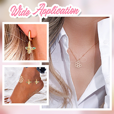 8Pcs 2 Styles Brass Pendants & Brass Micro Pave Cubic Zirconia Pendants KK-AR0003-70-1