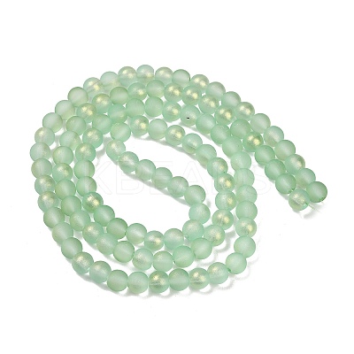 Spray Painted Glass Round Bead Strands LS-DGLA-Q015-8mm-22-1