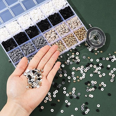 DIY Polymer Clay Beads & CCB Plastic Beads Bracelets Making Kits DIY-YW0012-06B-1