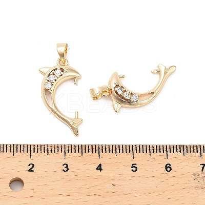 Brass Micro Pave Clear Cubic Zirconia Pendants Bails LS-KK-B133-04G-01-1
