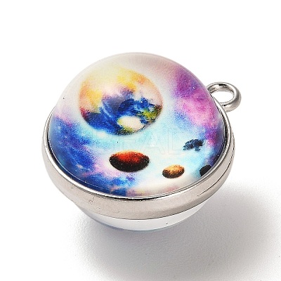 Galaxy Theme Luminous Glass Ball Pendants GLAA-D021-01P-08-1