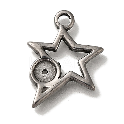 304 Stainless Steel Pendant Rhinestone Settings STAS-H223-01AS-01-1