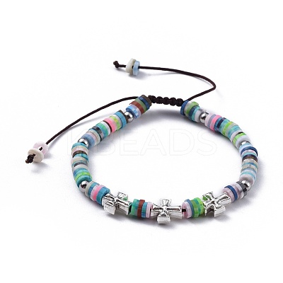 Nylon Thread Braided Beads Bracelets BJEW-JB04552-01-1