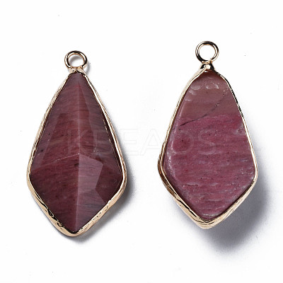 Natural Rhodonite Charms G-Q998-029A-1