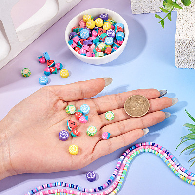 3 Strands 3 Colors Handmade Polymer Clay Beads Strands CLAY-TA0001-85-1