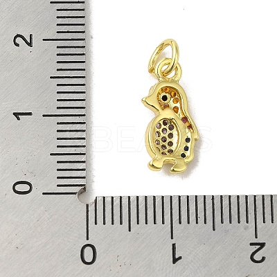 Real 18K Gold Plated Brass Pave Colorful Cubic Zirconia Pendants KK-M283-06H-02-1