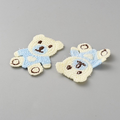 Polyester Embroider Thread Iron on/Sew On Patches PATC-WH0023-23A-1
