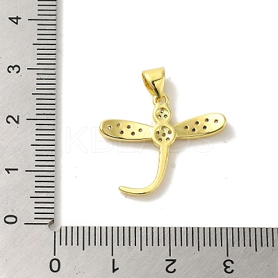 Brass Micro Pave Cubic Zirconia Pendants KK-Z042-04G-01-1