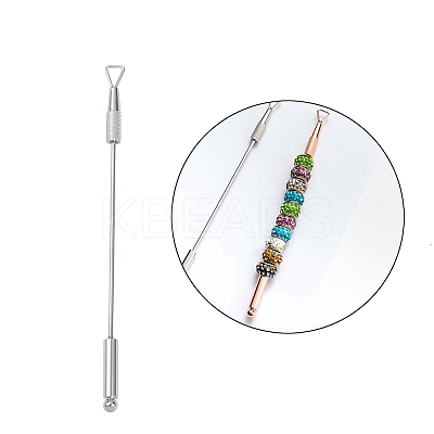 201 Stainless Steel Beadable Double Head Cuticle Pusher Nail Tools STAS-R161-01P-1