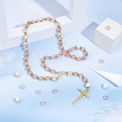 DIY Beaded Religion Necklace Making Kits DIY-PH0008-37-1