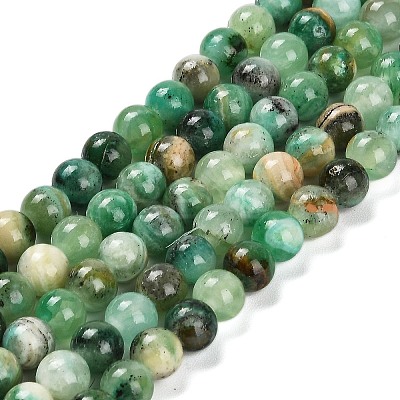 Natural Green Line Jasper Beads Strands X-G-B128-A03-02-1