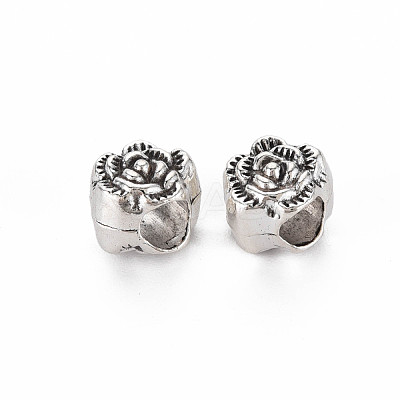 Tibetan Style Alloy European Beads TIBEB-N007-006-1