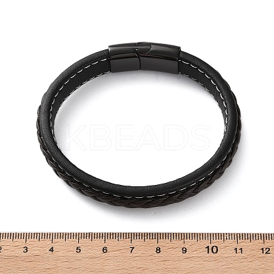 Braided Leather Cord Bracelets BJEW-H561-10-1