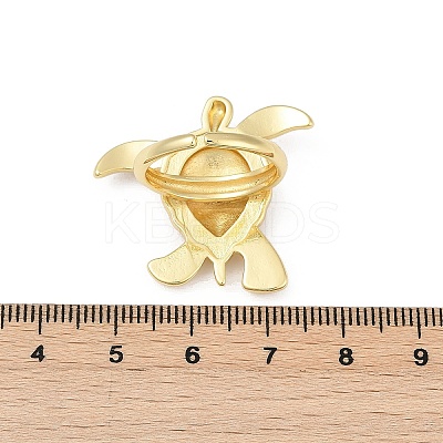 Sea Turtle Brass Cuff Rings for Women RJEW-A059-06G-1