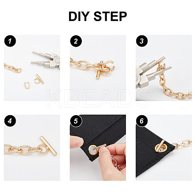 120Pcs 12 Styles Iron Toggle Clasps IFIN-WR0001-08-1
