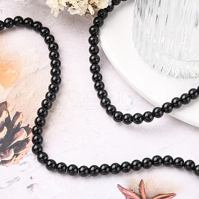 Synthetic Black Stone Beads Strands X-GSR6mmC044-1