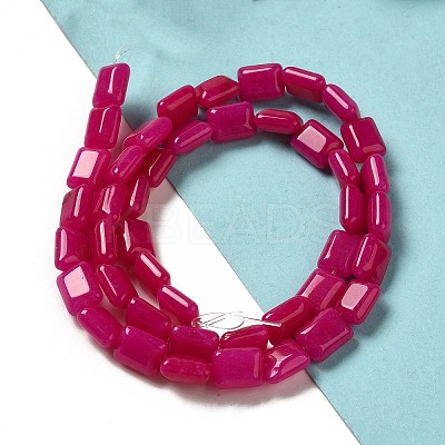 Dyed Natural White Jade Beads Strands G-G085-A04-01-1