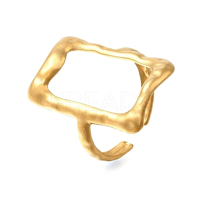 304 Stainless Steel Open Cuff Rings RJEW-M072-05G-1