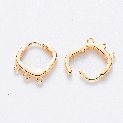 Brass Huggie Hoop Earring Findings LS-KK-T049-14G-NF-1