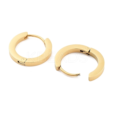 Ion Plating(IP) Frosted 304 Stainless Steel Huggie Hoop Earrings for Women LS-EJEW-C096-31B-G-1