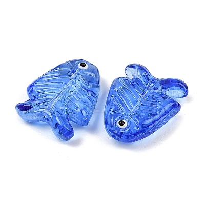 Transparent Glass Enamel Beads LAMP-U004-06O-1